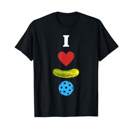 Pickleball Player Paddle Ball Lover I Love Pickleball T-Shirt, black