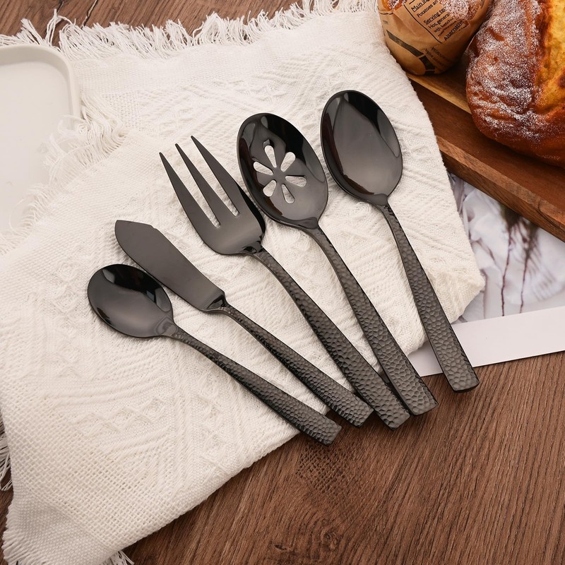 Uniturcky Serving Utensils Set, 5-Piece 18/8 Stainless Steel Hostess Serving