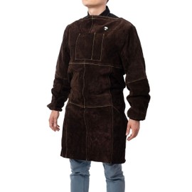 Waylander OTTAR Heavy-Duty Leather Welding Apron with Long Sleeves – Flame-Resistant Protection for Welders, Blacksmiths