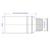 McAlpine MAC-EXTC 3"/75mm Adjustable Length Straight Extension MACFIT WC Connector