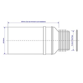 McAlpine MAC-EXTC 3"/75mm Adjustable Length Straight Extension MACFIT WC Connector