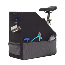 Keeper Box 2.0 for Folding Bicycle - Folding Bike Storage Solution - Suitable for Bike - Keep The Bike Vertical in The Car Trunk to Save Space (Black with Orange Zipper 2.0, for Brompton)