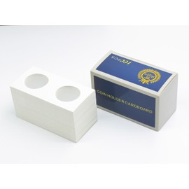 Boen 100PCS Coin Flips 31.5mm /(1.24 inch). Coin Flips 2x2 for Half Dollar. Coin Holders for Colletors The Coin Collection Supplies The Coin Cardboard Coin Flips for Coin Collection