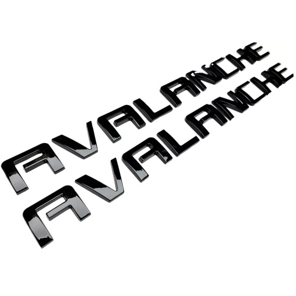Unbranded 2PC BLACK AVALANCHE REPLACEMENT FOR CHEVY TRUNK REAR EMBLEM