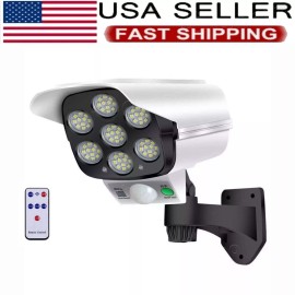 Camecho 77 LED Solar Power PIR Motion Camera Wall Light Outdoor Garden Lamp IP65