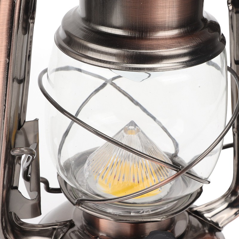 Vintage Camping Lantern 24h Battery Life USB Charging Detachable Lampshade
