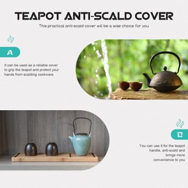 Veemoon Tea Kettle Handle Cover, Heat- Resistant Teapot Handle Cover Non Slip Pot Holder Sleeve Pan Handle Tea Kettle Pot Grip Teapot Cloth for Home Kitchen