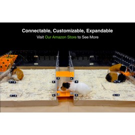 GuineaLoft™ Acrylic Cage (Model-A) - Large 4x2ft Open Cage for Guinea Pigs, Bunnies, Quails, Hedgehogs, Roaming Small Animals, DIY Extendable - Visit The Guinea Loft Store to See It All