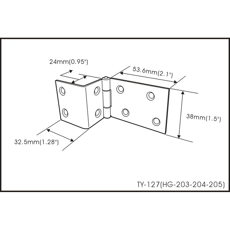 QCAA Heavy Duty Durable Steel Chest Hinge for Box, Door