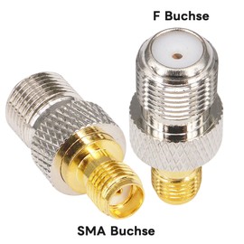 Boobrie F Female to SMA Female Adapter 2 Pieces F to SMA Female SMA to F Female Connector DAB Antenna Adapter Coaxial Connector RF Coaxial Coaxial Adapter for Antennas Wireless LAN Devices Coaxial