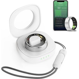 Smart Ring Health Tracker, with Box, Fitness Tracker, Activity Trackers for Man Women -Sleep Exercise Monitor,Waterproof Sleep Tracking Wearable for Daily Use(Silver, 9)