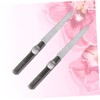 FOMIYES 2pcs Stainless Steel Nail File Professional Manicure Tools Double-sided