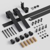 CCJH 6FT/72inch Sliding Barn Door Hardware Kit for Single Door