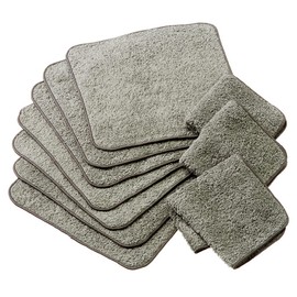 Hotel Handkerchief, Set of 10, Handkerchief Towel, Made in Japan, Senshu Towel (Approx. 7.9 x 7.9 inches (20 x 20 cm), Gray