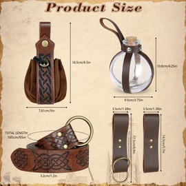 CICOCI Renaissance Accessories Viking Steampunk Medieval Women Renaissance Costume Belt Skirt Hikes Bottle Coin Purse