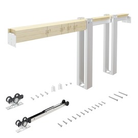 SongYung 24"-36"x 96" Pocket Door Frame Kit with 98LBS Soft Close Mechanism,Aluminum Track Hardware Suitable for Doors Wide 24"-36",2X4 Studs Wall,Smoothly and Quietly Easy to Install