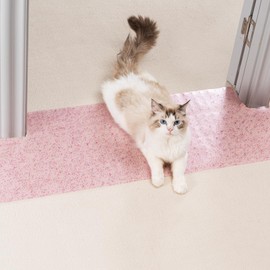 Uross Carpet Protector for pets - Cat Carpet Protector for Doorway, Anti Scratch Under Door Cat Scratch Protector Mat, Easy to Cut Plastic Carpet Scratch Stopper, Cat Scratch Guard Carpet 3.6FT-Purple