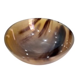 Genuine Ox Horn Palm Lathering Shave Bowl Polished Finish Palm Shaving Soap Bowl Handcrafted