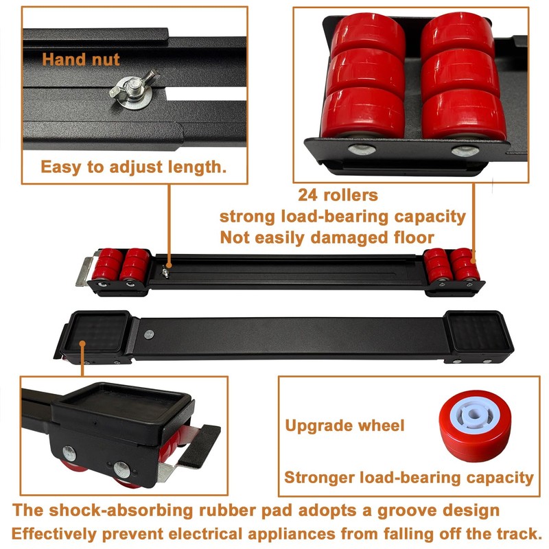 Appliance Rollers Heavy Duty 20-32in New Generation Extendable Appliance Rollers