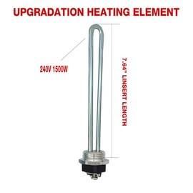 Water Heater Element 1500W, 240V with Element Wrench, Quick Change Tool