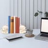 White Cat Decorative Bookends Cute Cat Hug Shape for Organising