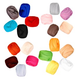 Gatuida Portable Wool Felting Kit of Colors Each DIY Needle Felting Materials for Crafts Enhance Creativity Problem Solving Skills with Soft Wool Strips