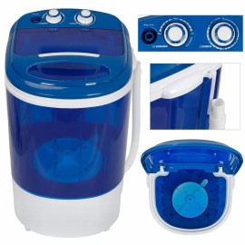 Segawe 9lbs Mini Laundry Washer Washing Machine Ideal Dorm Rooms Compact to Use Blue
