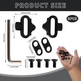 Premium SPD Cleats, Mountain Bike Shoes x Lock Plate, Cycling Shoes Compatible, SPD Pedal Systems, Durable and Non-Slip, High Performance Pedal Plates for Mountain Bikes and Road Bikes