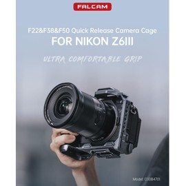FALCAM Quick Release Camera Cage for Z6III Fit The Hand Full Surround Design Dual Point Fixation Capable of Horizontal or Vertical Shooting Multiple Mounting Points C00B4701