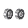 sourcing map 608-2RS Deep Groove Ball Bearing 8x22x7mm Double Sealed