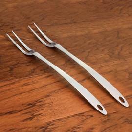 IMEEA 2 Pcs Meat Fork Stainless Steel Carving Forks 13 Inch Two Prong Fork Meat Cooking Forks for Chicken Turkey Beef Barbecue
