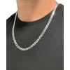 Aka Gioielli - 925 Sterling Silver Curb Cuban Link Chain