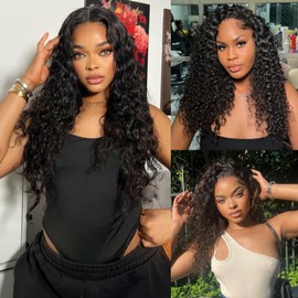 Besurina Curly Closure Wig Human Hair 5x5 HD Transparent 22 Inch Glueless Kinky Curly Wig ReadytoGo Pre Plucked for Black Women 5x5 Invisible Deep Curly Lace Front Wigs Wear and Go