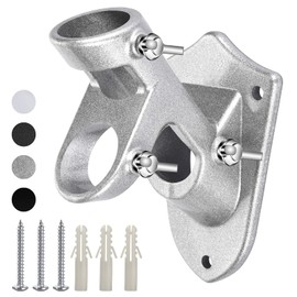 Flag Holder, Flag Bracket, Heavy Duty House Flag Pole Holder Bracket, Aluminum Mount - Stainless Steel Hardware - Strong and Rust Proof - 1" Inner Diameter (Silver-1Pack)