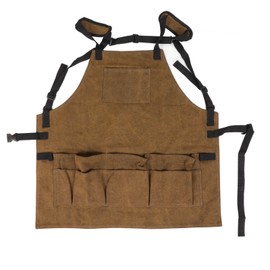 Woodworking Apron Thick Shoulder Pads Adjustable Strap Work Apron with 9 Pockets for Women Men