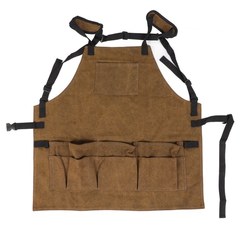 Woodworking Apron Thick Shoulder Pads Adjustable Strap Work Apron with