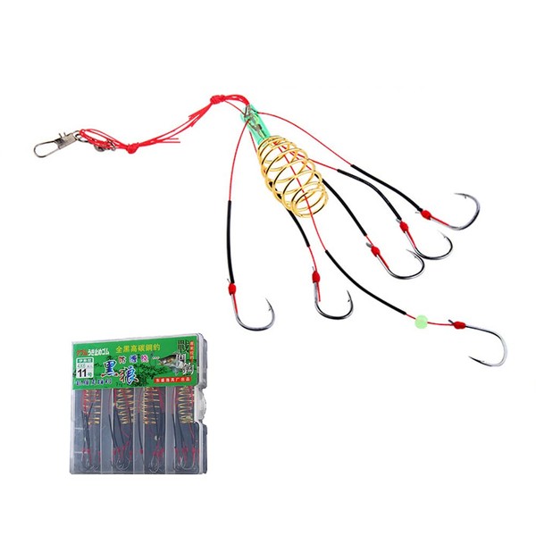 FASPLORE 4 Packs Trap Fishing Hooks Carp Fishing Baits Hook