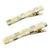 Mibella 28653 Hair Clips Set of 2 Checked Pattern Design