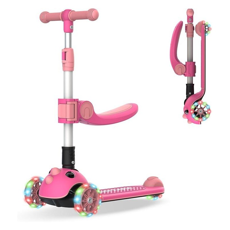 Gotrax KS3 Pro Kids Scooter: Light-Up Wheels, Foldable Design, Anti-Slip