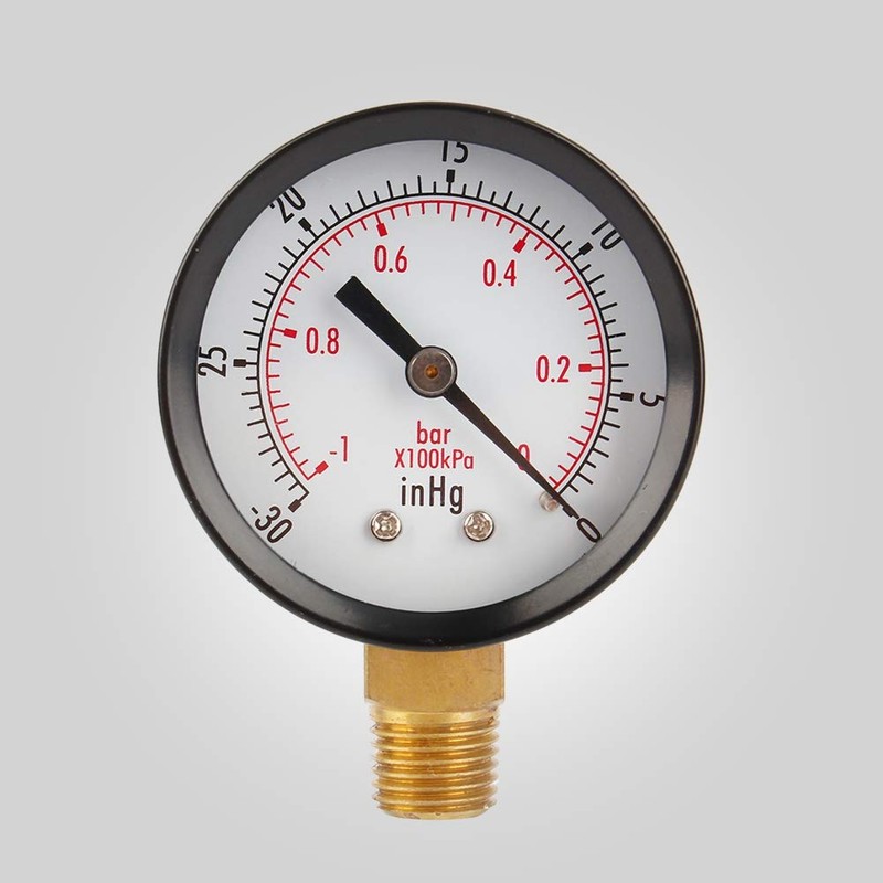 Vacuum Pressure Gauge, Water Oil Gas Gauge, Copper Alloy Air