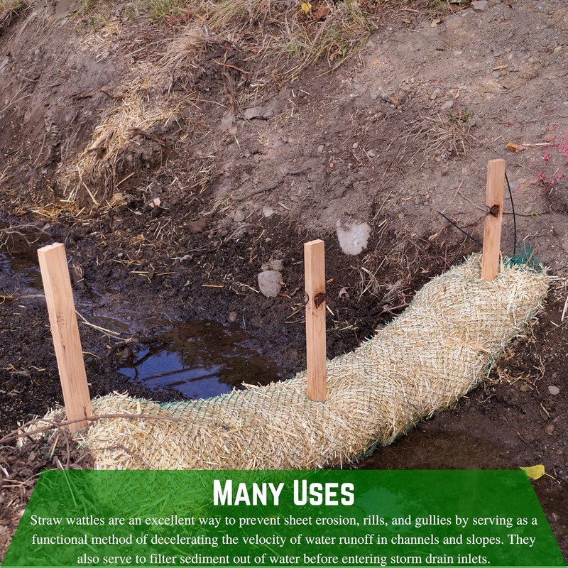 Farm Plastic Supply - Straw Wattle - Straw Wattle, Wattles,