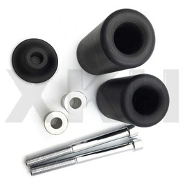 SMT-No Cut Frame Slider Protector Compatible With 2003 2004 Kawasaki Zx6R Zx-6R Zx6Rr Black [B075VMFHG7]