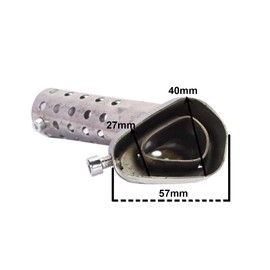 FLYAMAPIRIT Motorcycle Exhaust Silencer Stainless Steel DB Killer Insert Noise Eliminator (120 x 40 x 57 mm)