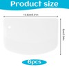 6Pcs Plastic Bread Scraper Hard Bench Scraper 5.3x3.54'' Flexible Dough