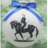 H002 Hand-made Christmas Ornament horse - black piaffe dressage