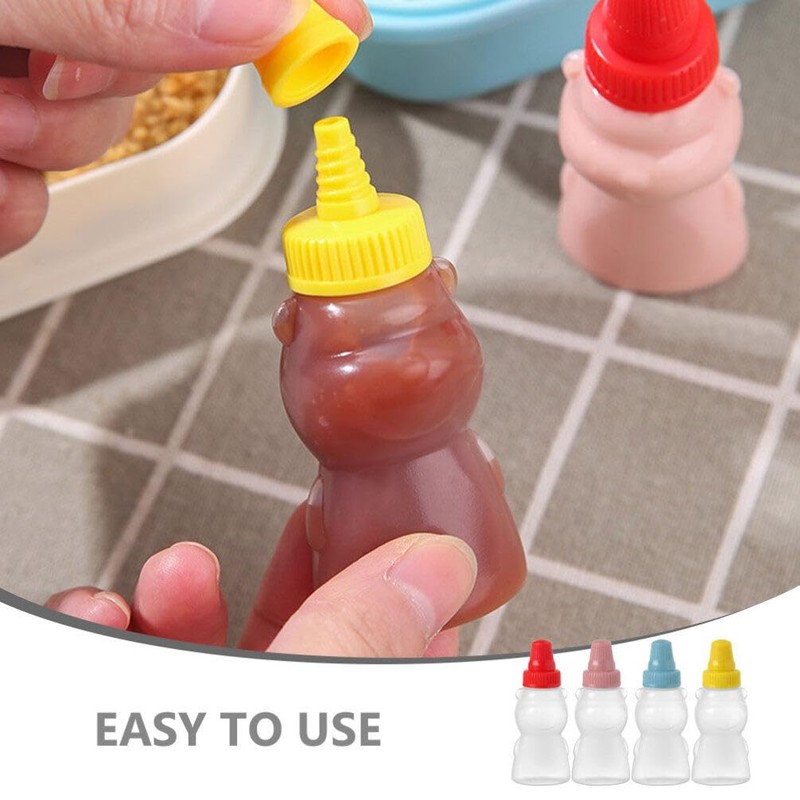 MAGICLULU Mini Sauce Bottles Set Lightweight Condiment Squeeze Bottles for