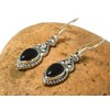 Art Gecko Sterling Silver Black Onyx Teardrop Earrings, Stone, Onyx