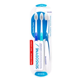 Sensodyne Cepillo de Dientes para Dientes Sensibles Cuidado Delicado, Suave, 3 Unidades