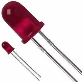 MICRO ELEC 50 PCS MICRO ELEC 5 mm Red LED Through Hole Diffused - ORIGINAL OEM PARTS