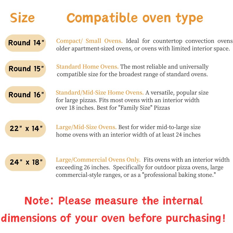 GDGZJJD Extra Large Pizza Stone 22" x 14",Cooking Stone for